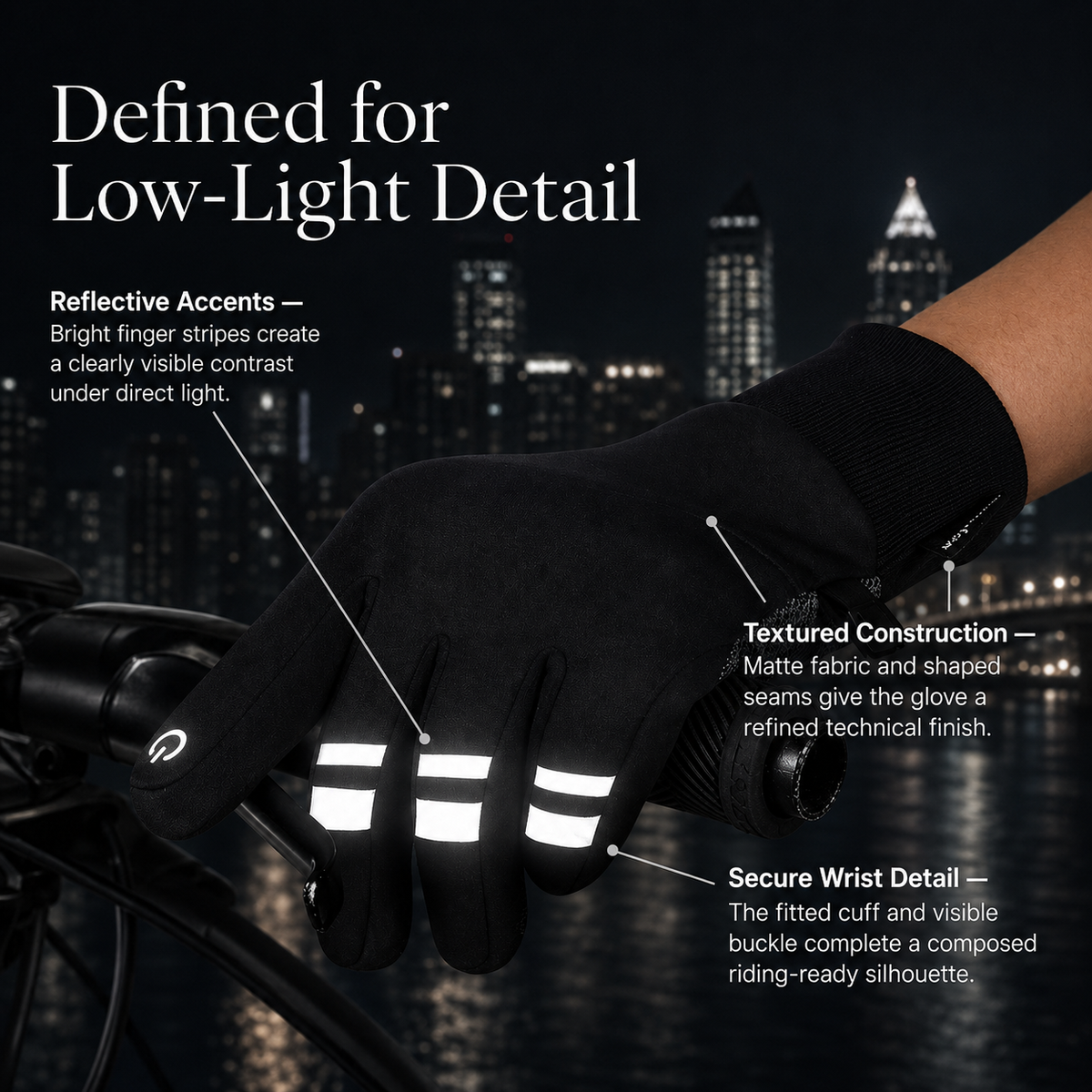Premium Winter Cycling Gloves Waterproof Thermal Touchscreen Windproof Anti Slip 3M Insulated Sports Riding Gloves Unisex Compatible with iPhone Lined