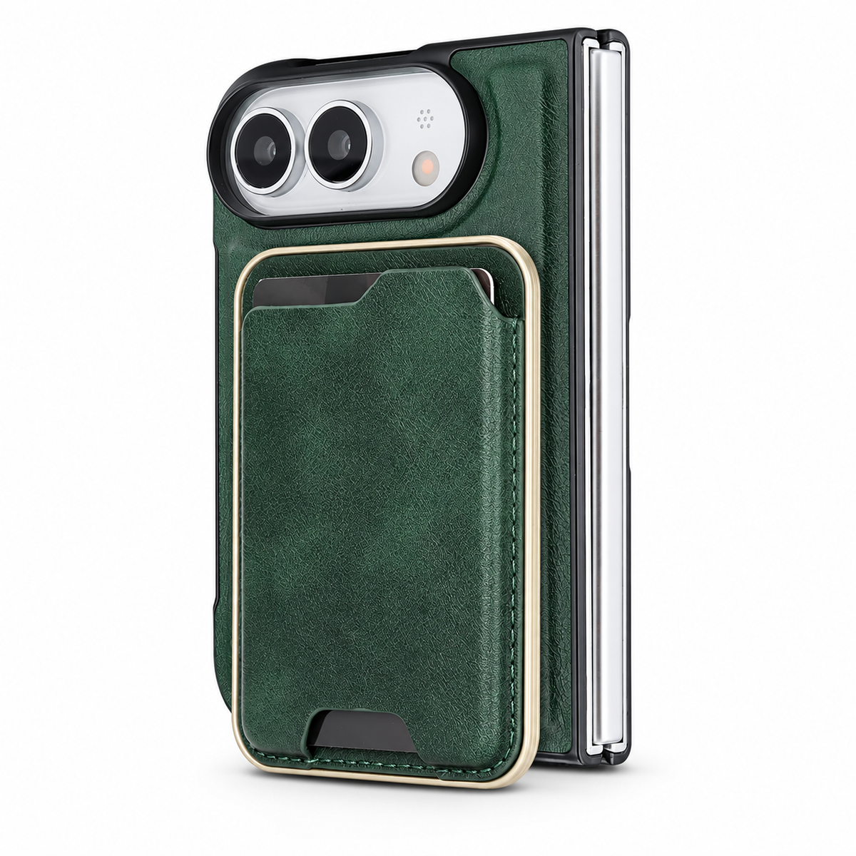 Premium iPhone Case 2 in 1 Detachable Card Holder MagSafe Magnetic Leather Foldable Shockproof Slim Wallet Comfortable Grip Protective Cover Case