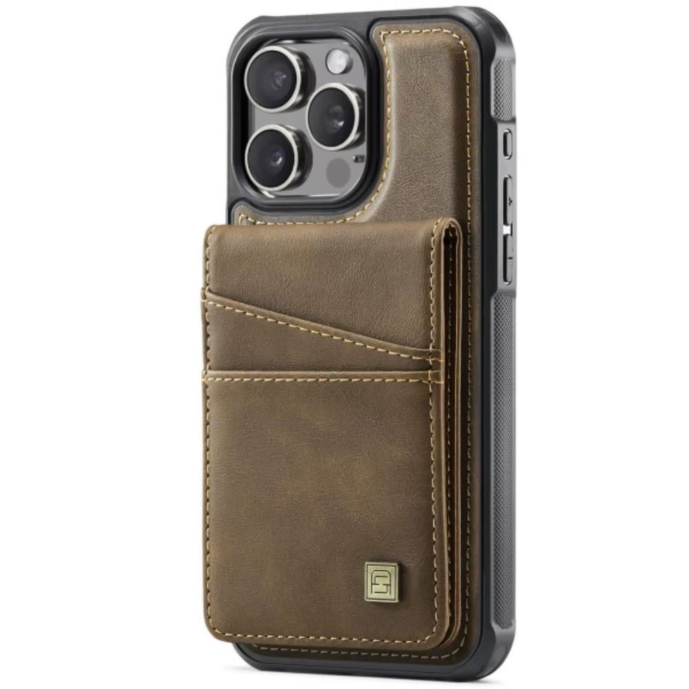 Premium iPhone Case 2-in-1 Magnetic Detachable Wallet Flip Cover PU Leather Card Holder Cash Pocket Wrist Strap Shockproof Full Protection Slim Design