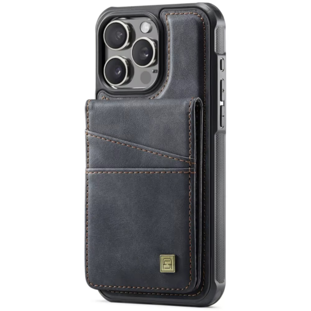 Premium iPhone Case 2-in-1 Magnetic Detachable Wallet Flip Cover PU Leather Card Holder Cash Pocket Wrist Strap Shockproof Full Protection Slim Design