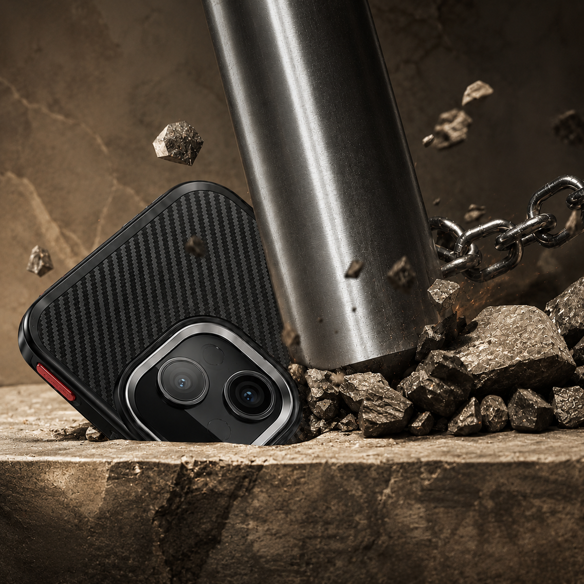 Premium iPhone Case 600D Kevlar Series Magnetic Cover Metal Camera Ring Half Wrapped Dual Layer Carbon Fiber Shockproof Slim Protective Design