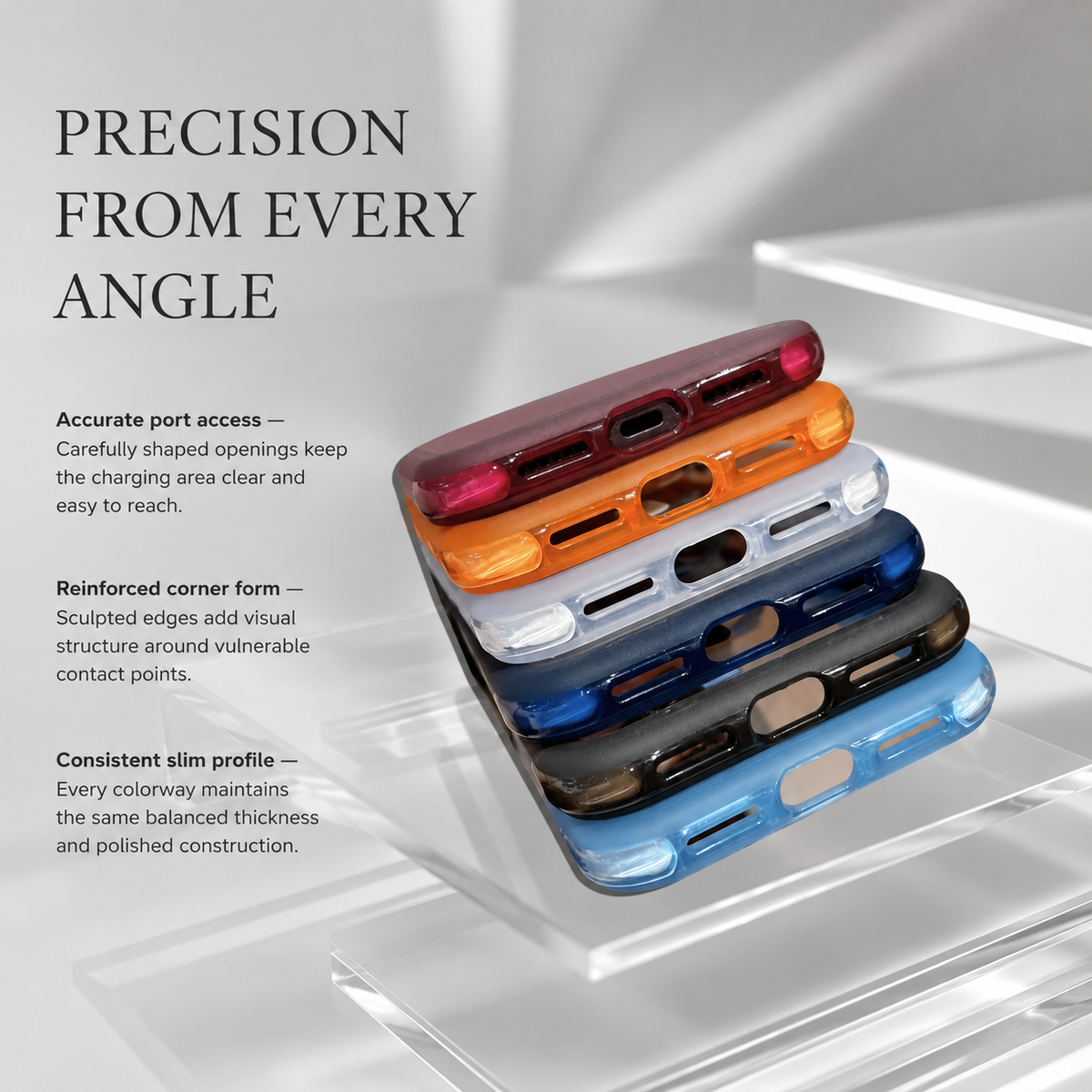 Premium iPhone Case Air Cushion Magnetic Clear Shockproof PC TPU Precision Cutout Anti Drop Transparent Slim Protective Bumper Phone Cover Case Design