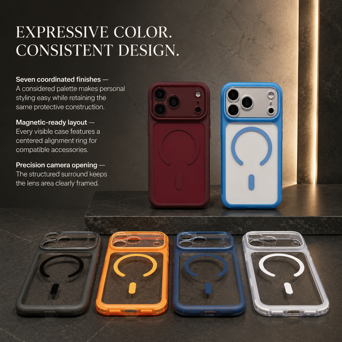 Premium iPhone Case Air Cushion Magnetic Clear Shockproof PC TPU Precision Cutout Anti Drop Transparent Slim Protective Bumper Phone Cover Case Design