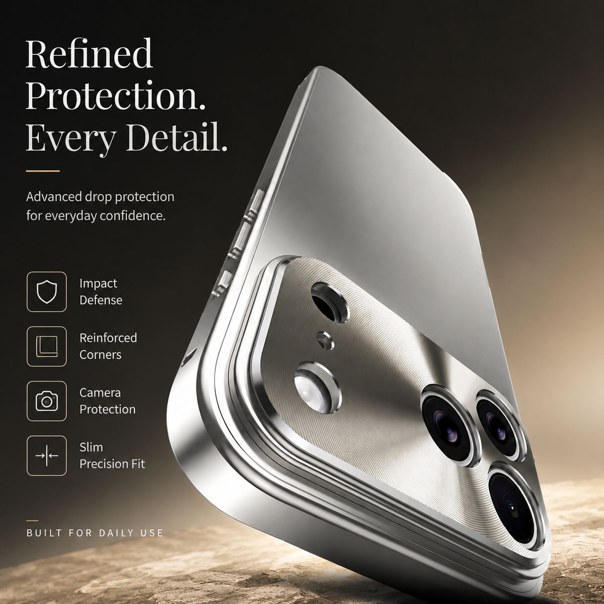Premium iPhone Case All Aluminum Magnetic Frame Frosted PC Backplate Ultra Thin Shock Absorbing Protective Cover Camera Lens Guard Slim Durable Design