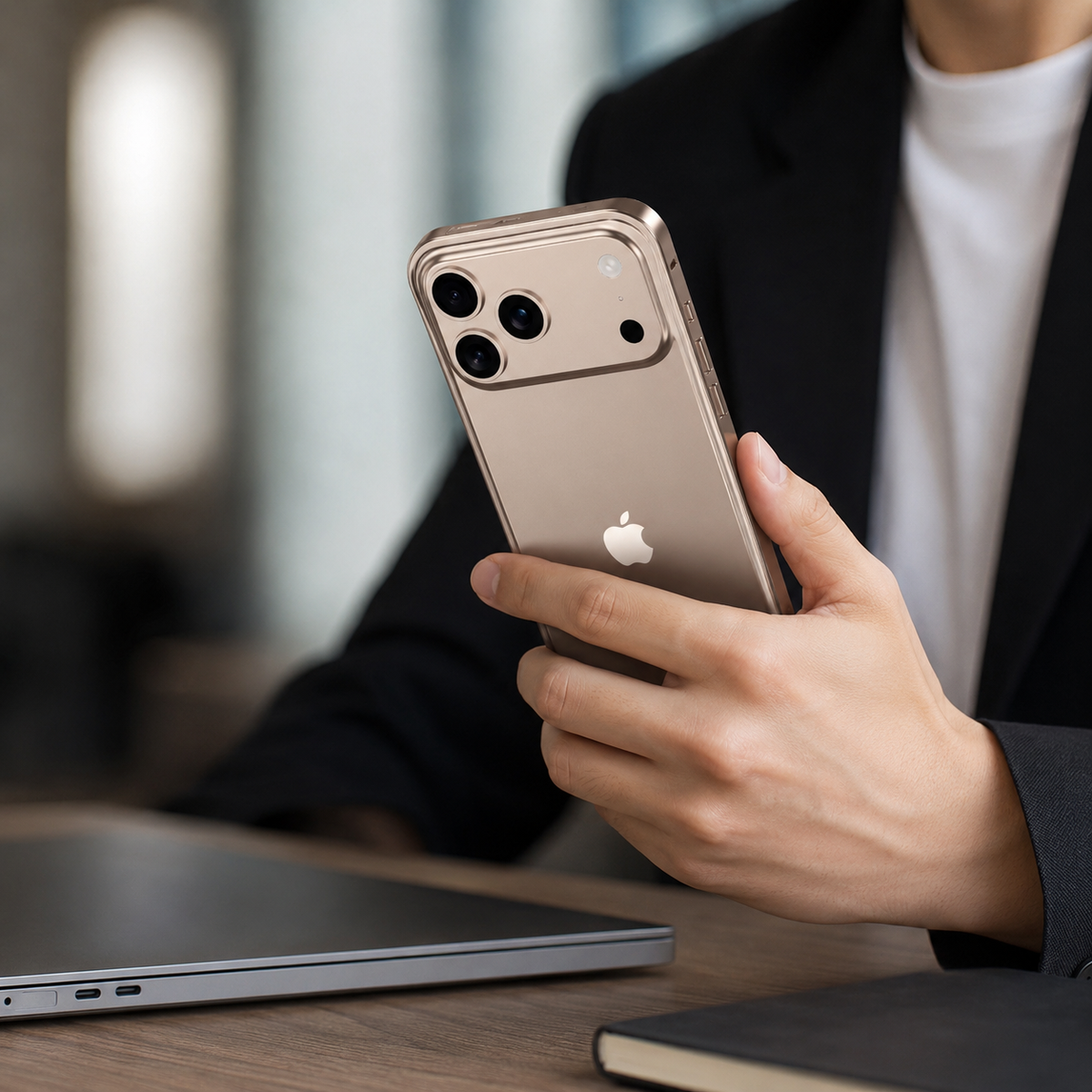 Premium iPhone Case Alloy Metal Frame Bumper Shockproof Anti Drop Matte Slim Reinforced Edge Corner Protection Lightweight Minimalist Protective Cover