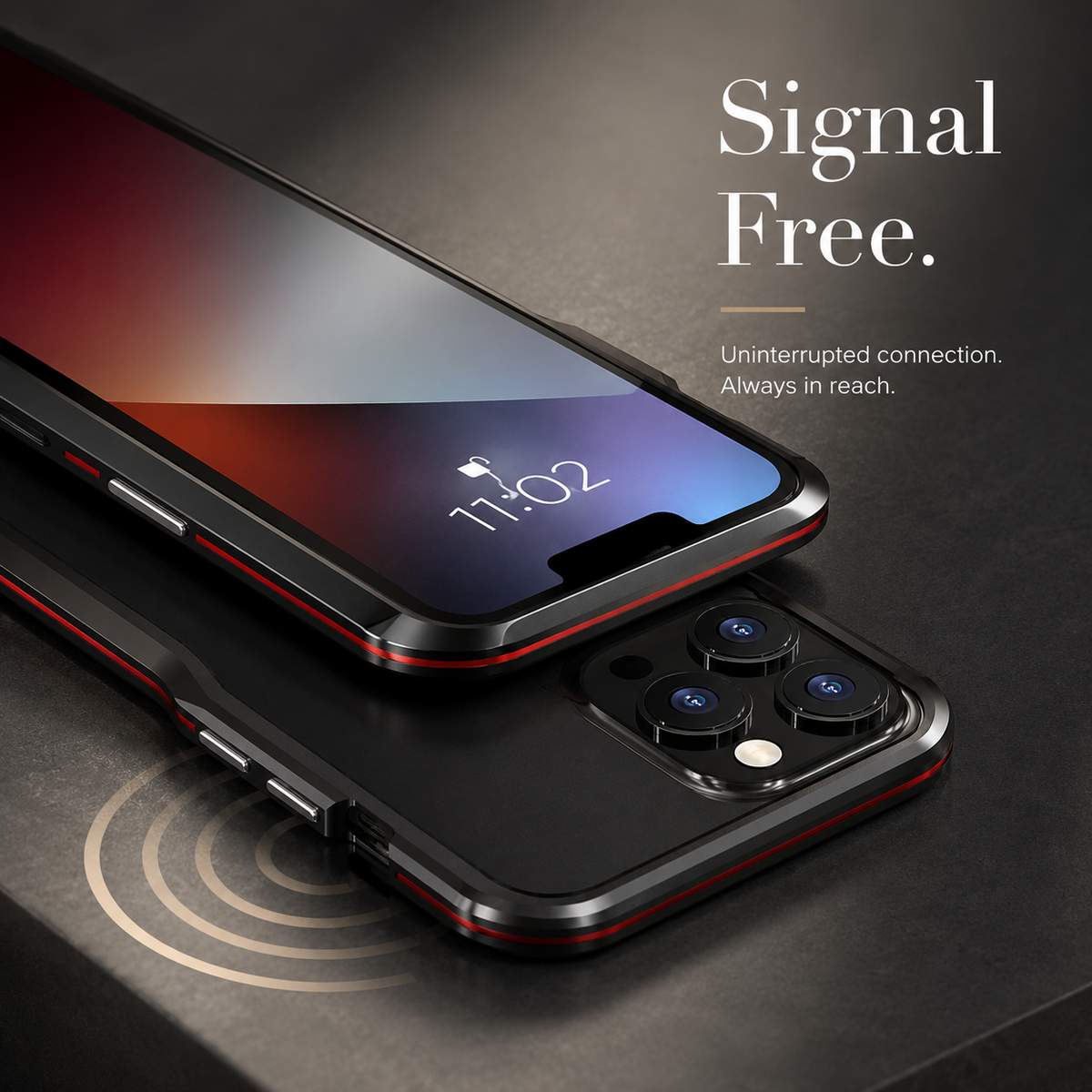 Premium iPhone Case Aluminum Alloy Armor Metal Bumper Shockproof Protective Frame Anti Scratch Anti Fingerprint Slim Reinforced Edge Protection Cover Case