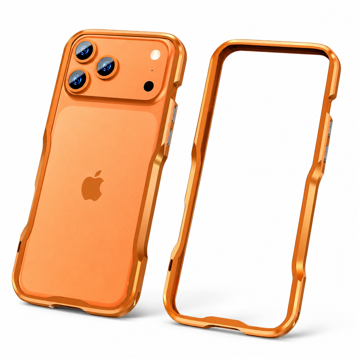 Premium iPhone Case Aluminum Alloy Armor Metal Bumper Shockproof Protective Frame Anti Scratch Anti Fingerprint Slim Reinforced Edge Protection Cover Case