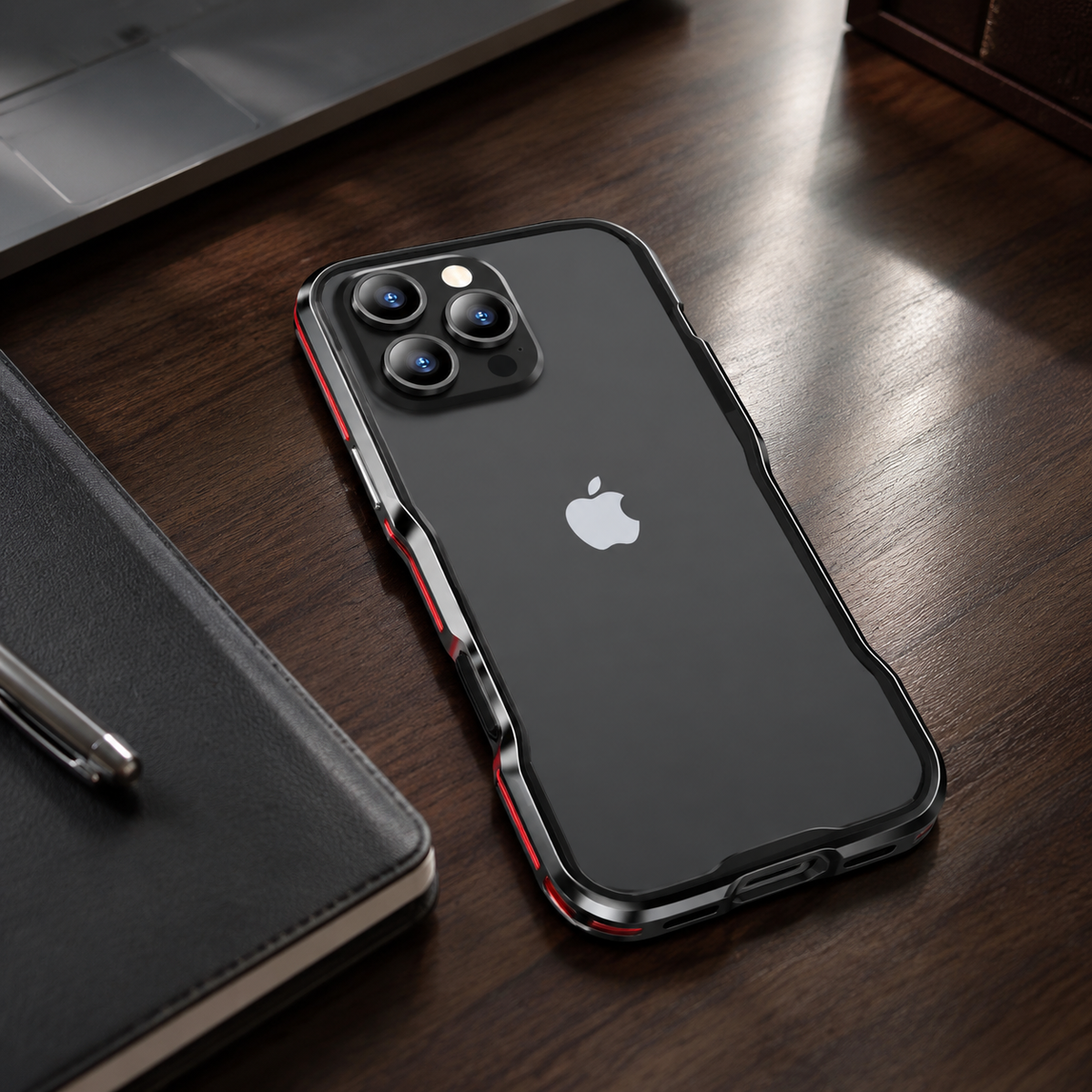 Premium iPhone Case Aluminum Alloy Armor Metal Bumper Shockproof Protective Frame Anti Scratch Anti Fingerprint Slim Reinforced Edge Protection Cover Case