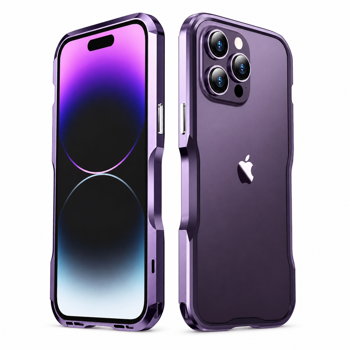 Premium iPhone Case Aluminum Alloy Armor Metal Bumper Shockproof Protective Frame Anti Scratch Anti Fingerprint Slim Reinforced Edge Protection Cover Case