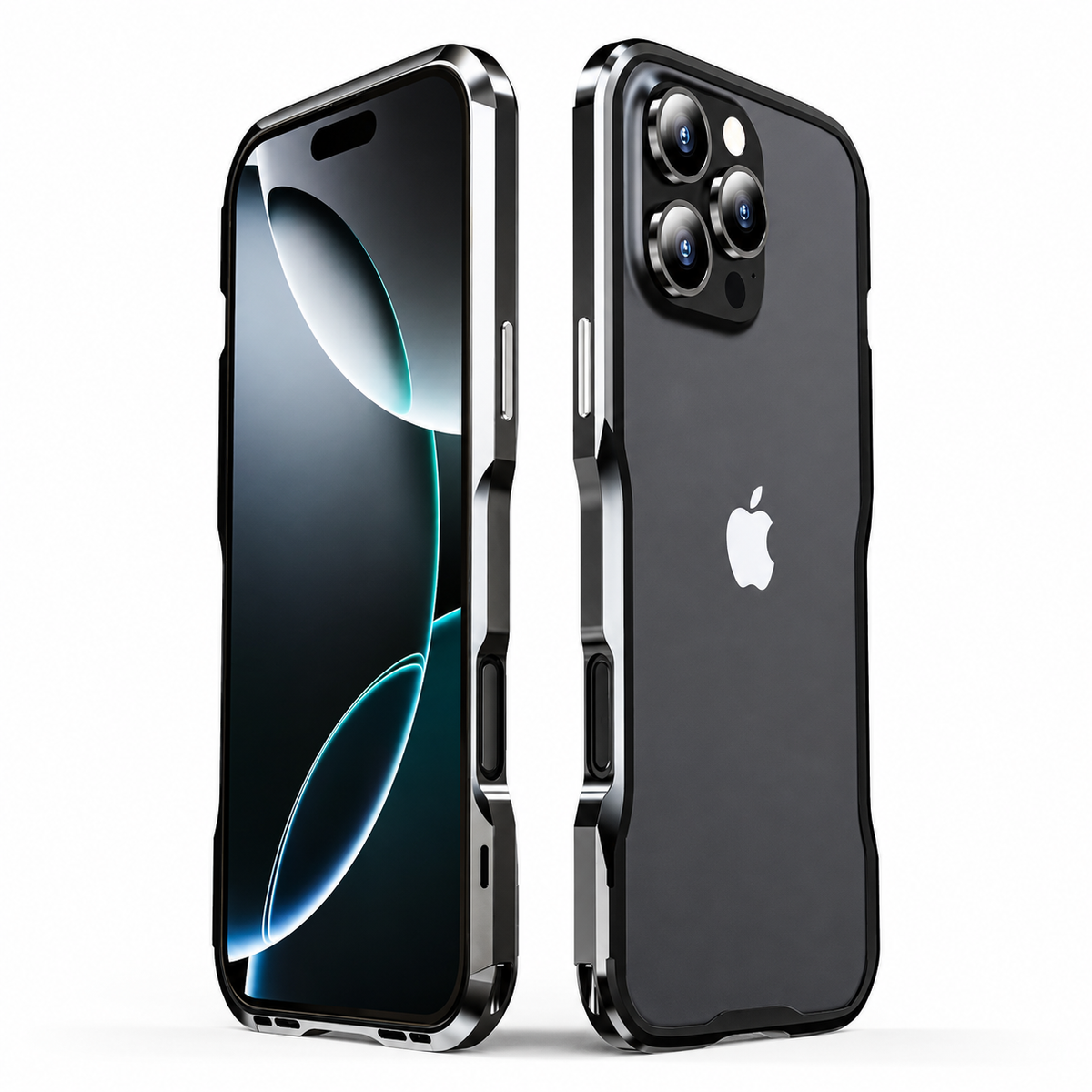 Premium iPhone Case Aluminum Alloy Armor Metal Bumper Shockproof Protective Frame Anti Scratch Anti Fingerprint Slim Reinforced Edge Protection Cover Case