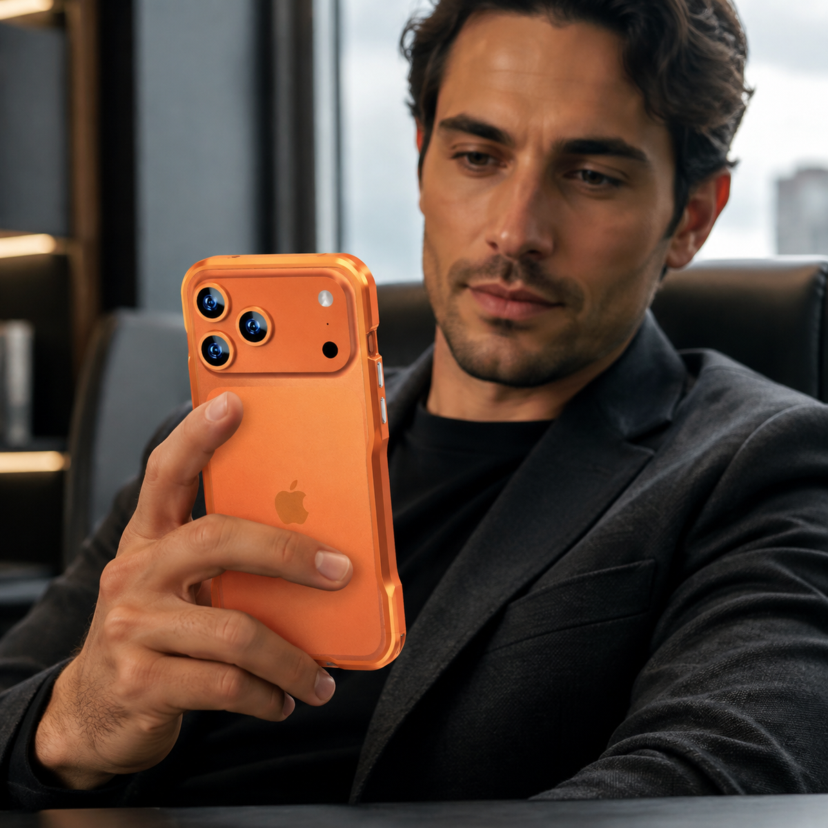 Premium iPhone Case Aluminum Alloy Metal Bumper Slim Backless Frame 4 Corner Shockproof Reinforced Edge Protection Lightweight Minimalist Cover Case