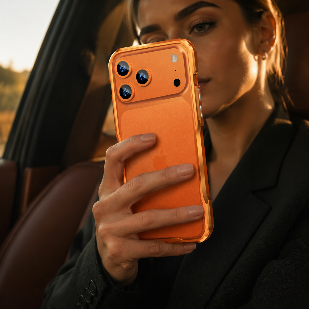 Premium iPhone Case Aluminum Alloy Metal Bumper Slim Backless Frame 4 Corner Shockproof Reinforced Edge Protection Lightweight Minimalist Cover Case