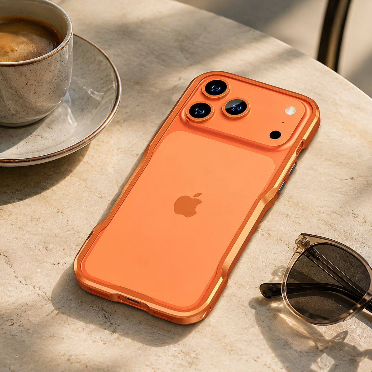 Premium iPhone Case Aluminum Alloy Multi Piece Bumper Shockproof Edge Protection Irregular Cut Metal Anti Scratch Non Slip Slim Lightweight Protective Frame