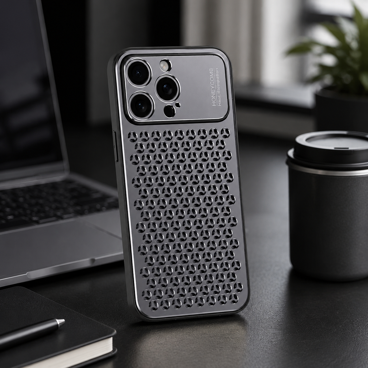 Premium iPhone Case Aluminum Alloy Protective Cover Breathable Metal Design Anti Fingerprint Finish Scratch Resistant Slim Frame Lightweight Structure