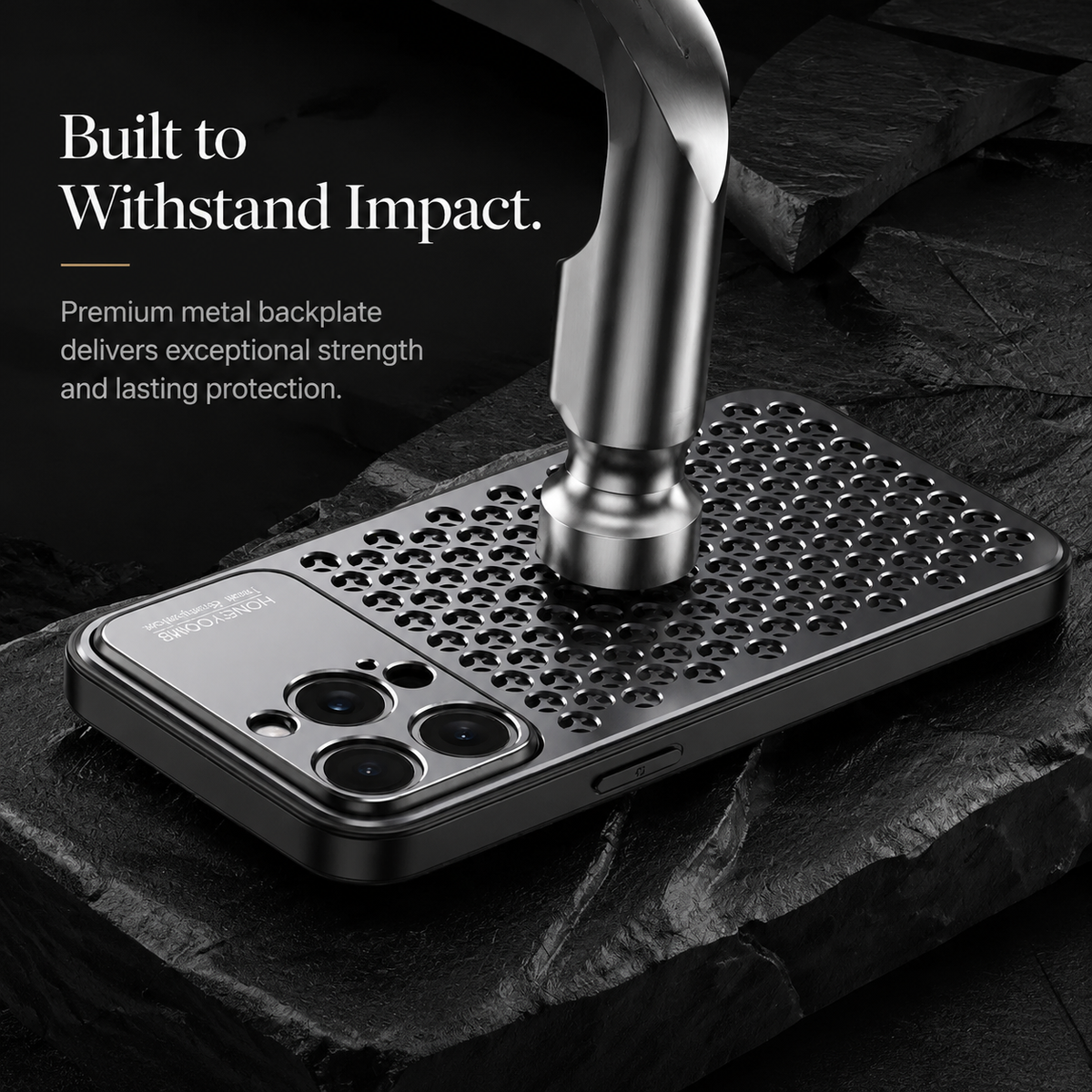 Premium iPhone Case Aluminum Alloy Protective Cover Breathable Metal Design Anti Fingerprint Finish Scratch Resistant Slim Frame Lightweight Structure