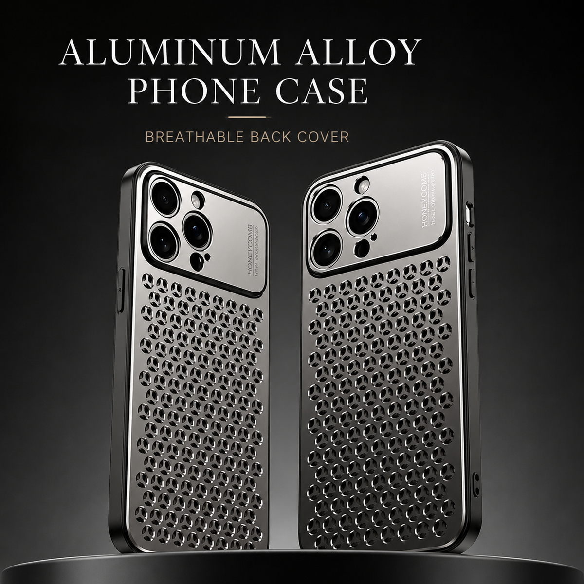Premium iPhone Case Aluminum Alloy Protective Cover Breathable Metal Design Anti Fingerprint Finish Scratch Resistant Slim Frame Lightweight Structure