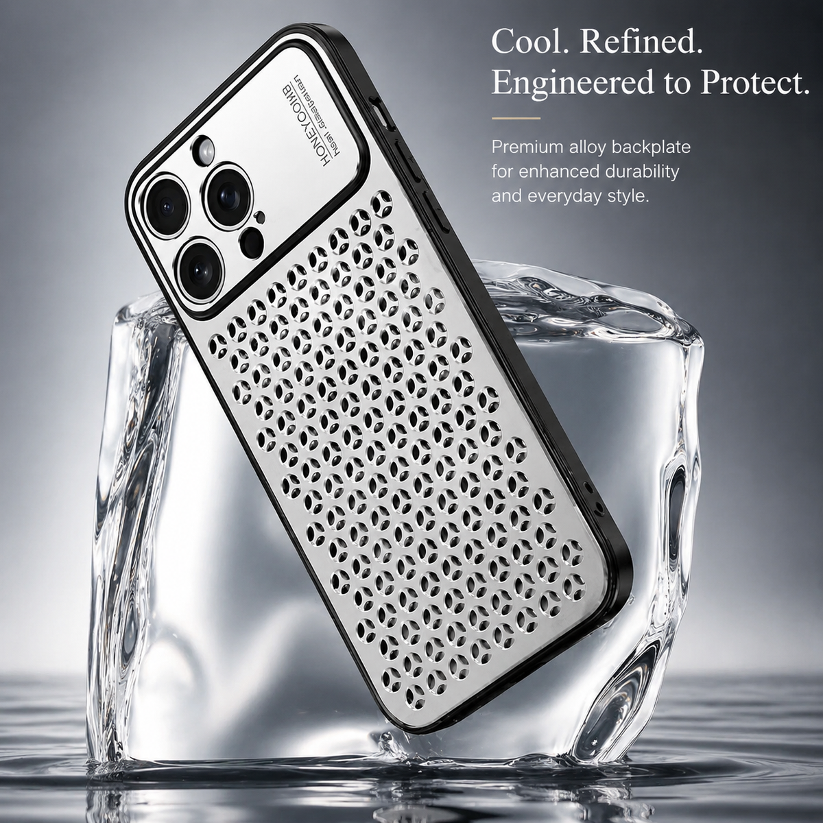 Premium iPhone Case Aluminum Alloy Protective Cover Breathable Metal Design Anti Fingerprint Finish Scratch Resistant Slim Frame Lightweight Structure
