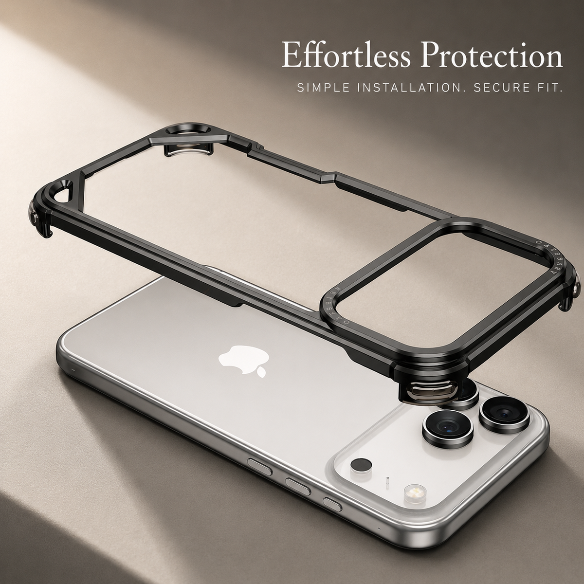Premium iPhone Case Aluminum Alloy Ultra Thin Shockproof Protective Cover Wireless Charging Slim Lightweight Non Slip Minimalist Metal Frame Reinforced