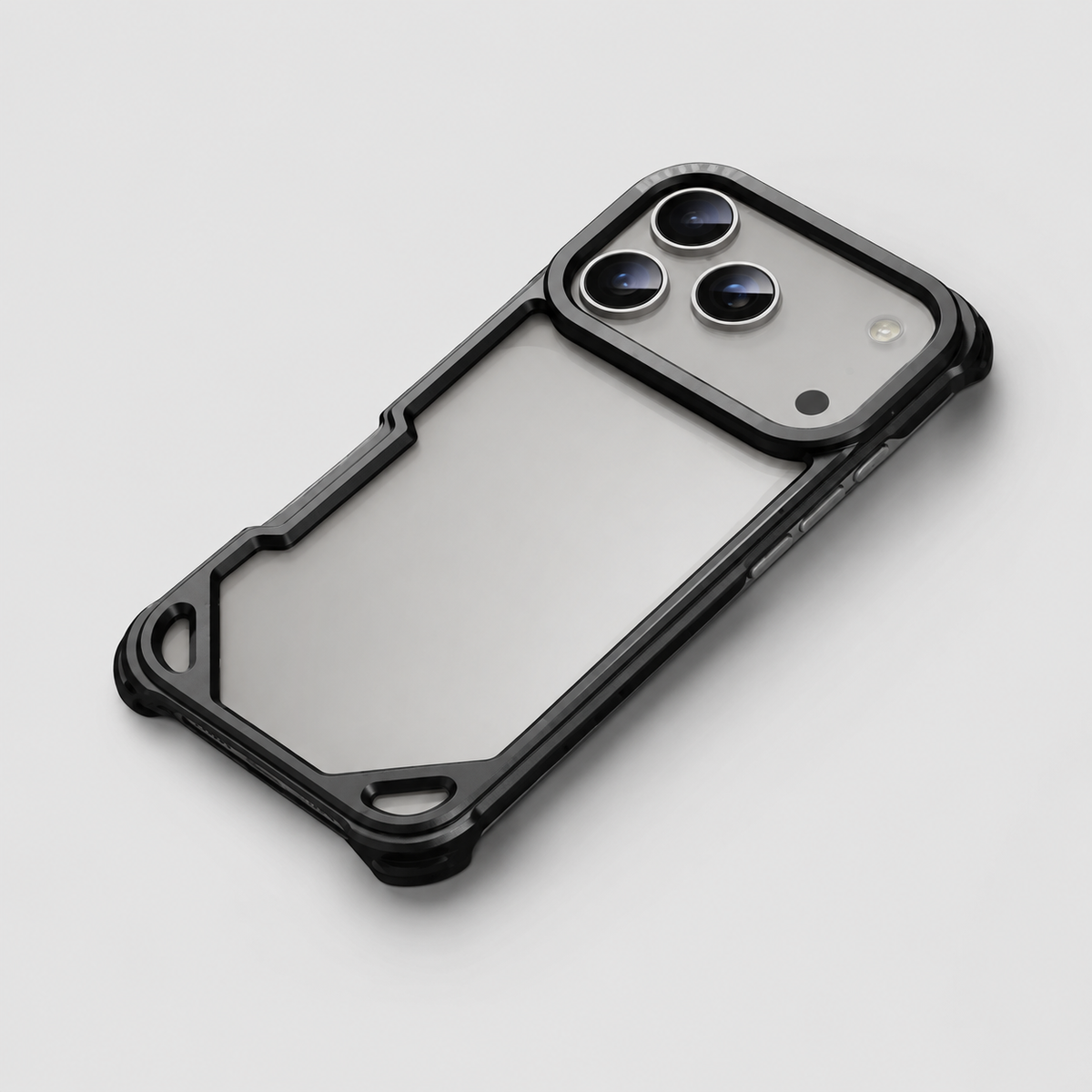 Premium iPhone Case Aluminum Metal Bumper Ultra Thin Shockproof Protective Cover Wireless Charging Slim Lightweight Minimalist Half Wrapped Edge Protection
