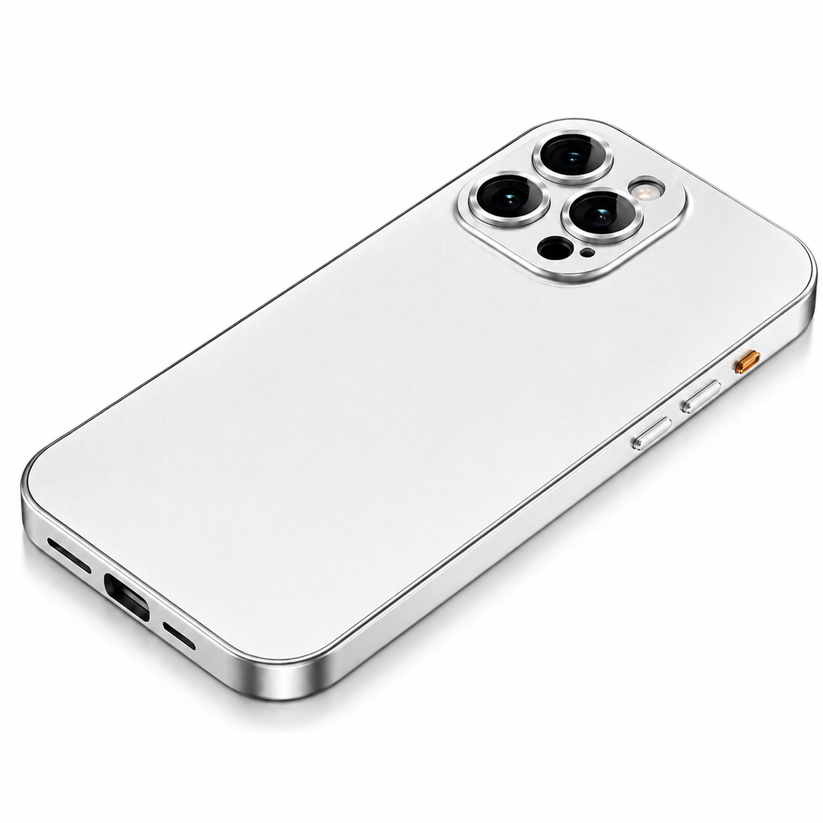 Premium iPhone Case Aluminum Metal Frame Protective Cover Shockproof Camera Lens Protection Wireless Charging Slim Lightweight PC Back Full Coverage
