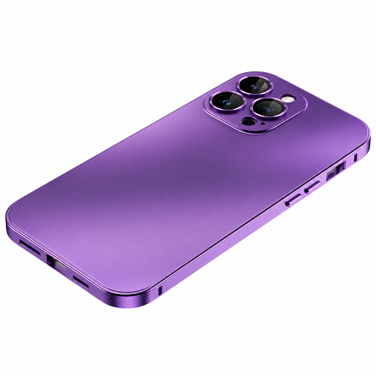 Premium iPhone Case Aluminum Metal Frame Shockproof Protective Cover Hard PC Back Camera Lens Protection Slim Lightweight Anti Scratch Design