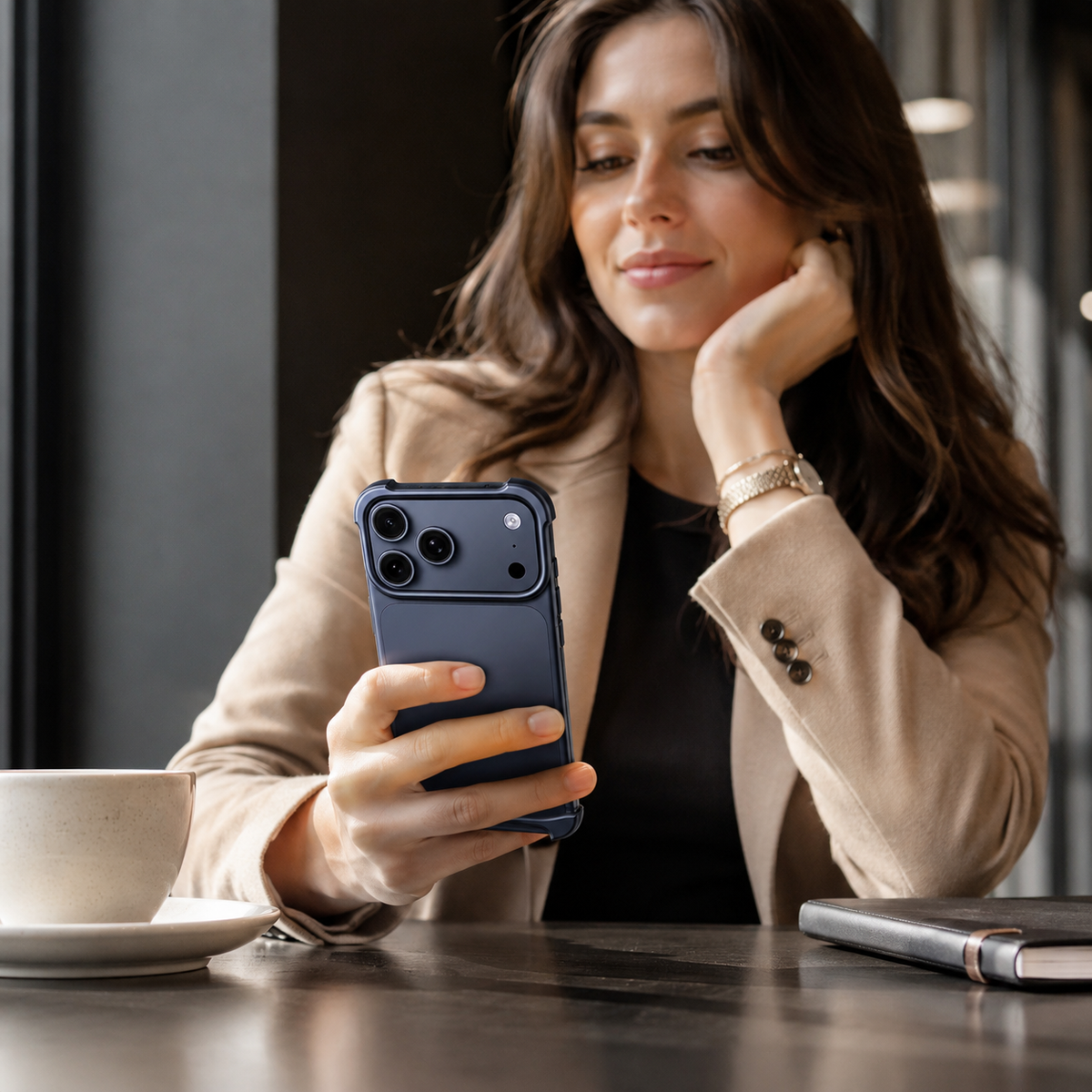 Premium iPhone Case Aviation Aluminum Frameless Metal Bumper Shockproof Borderless Ultra Slim Minimalist Lightweight Reinforced Edge Protective Cover