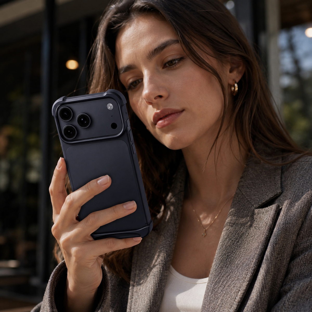 Premium iPhone Case Aviation Aluminum Frameless Metal Bumper Shockproof Borderless Ultra Slim Minimalist Lightweight Reinforced Edge Protective Cover