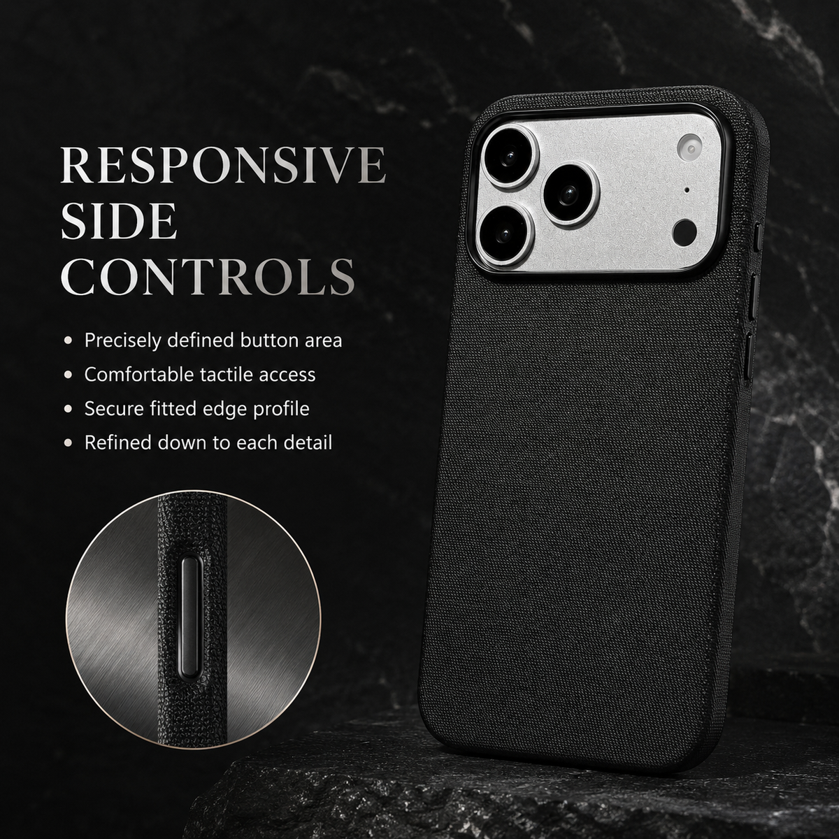 Premium iPhone Case Business Woven Technical Fabric MagSafe Magnetic Shockproof PC TPU Anti Drop Textured Slim Protective Bumper Cover Case Design