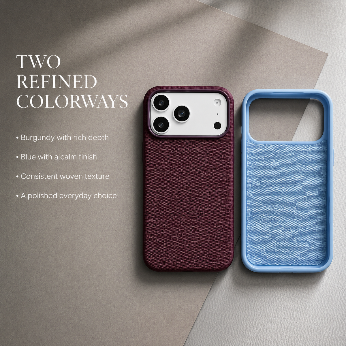 Premium iPhone Case Business Woven Technical Fabric MagSafe Magnetic Shockproof PC TPU Anti Drop Textured Slim Protective Bumper Cover Case Design