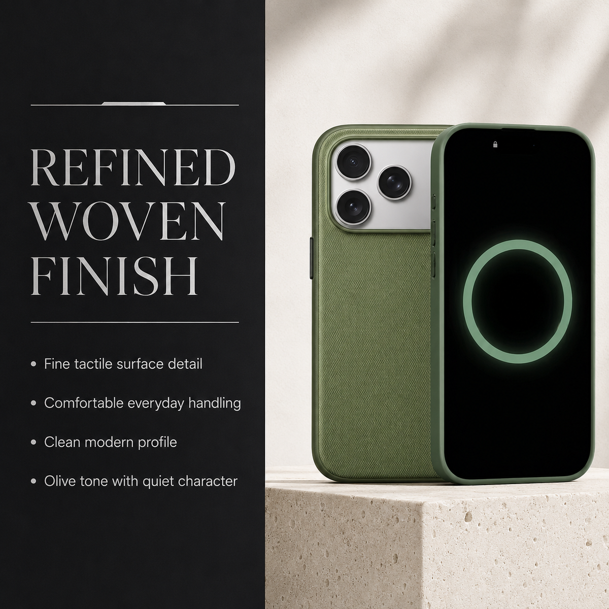 Premium iPhone Case Business Woven Technical Fabric MagSafe Magnetic Shockproof PC TPU Anti Drop Textured Slim Protective Bumper Cover Case Design