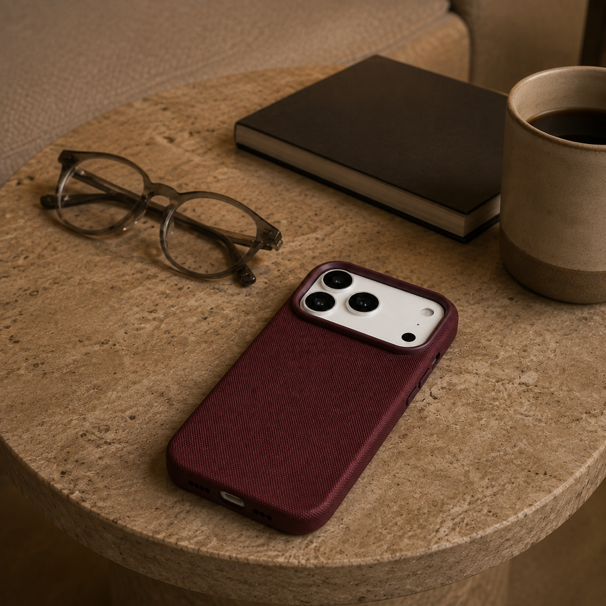 Premium iPhone Case Business Woven Technical Fabric MagSafe Magnetic Shockproof PC TPU Anti Drop Textured Slim Protective Bumper Cover Case Design