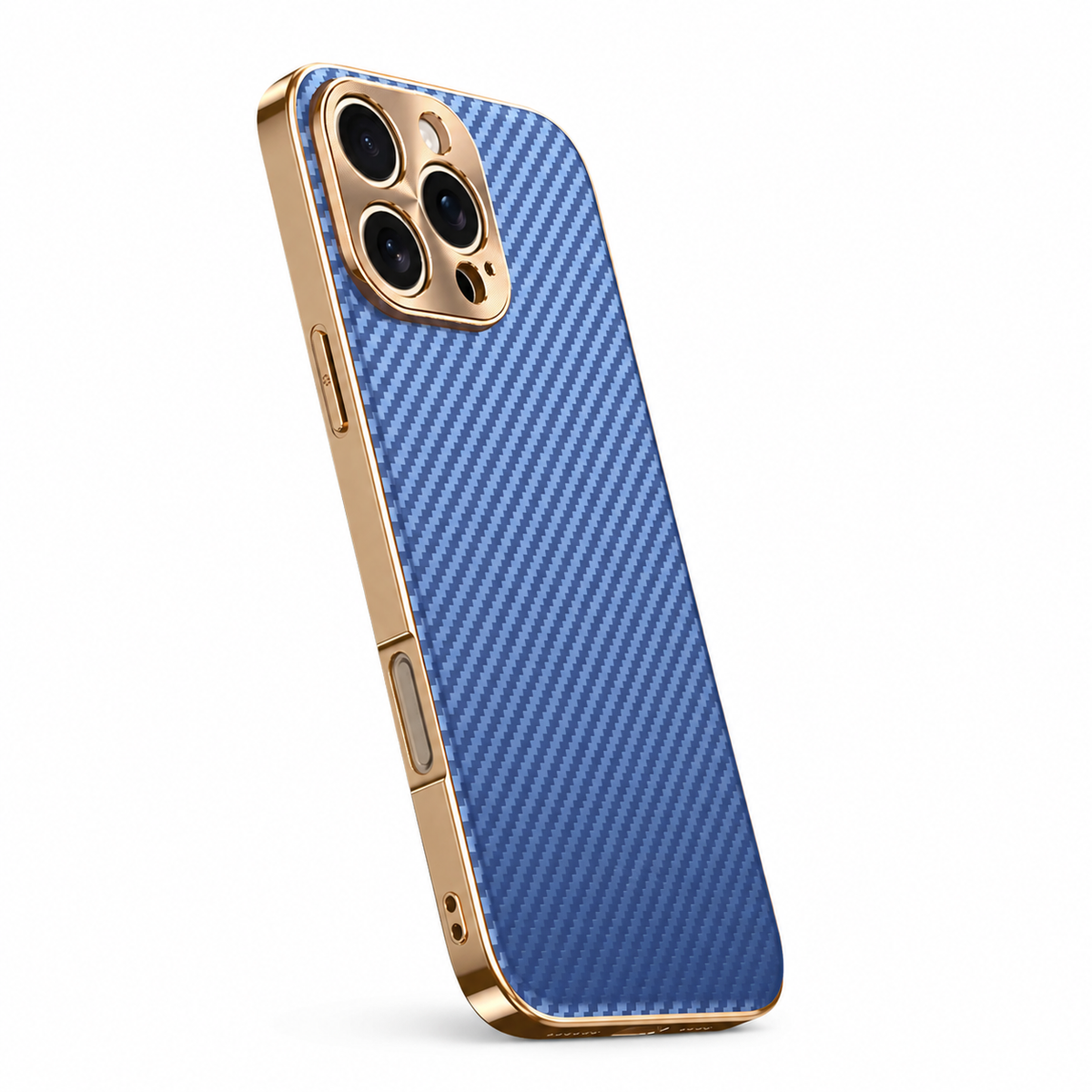 Premium iPhone Case Carbon Fiber Textured Leather Protective Cover Alloy Metal Lens Guard Shockproof Slim Fit Durable Anti Scratch Lightweight Design