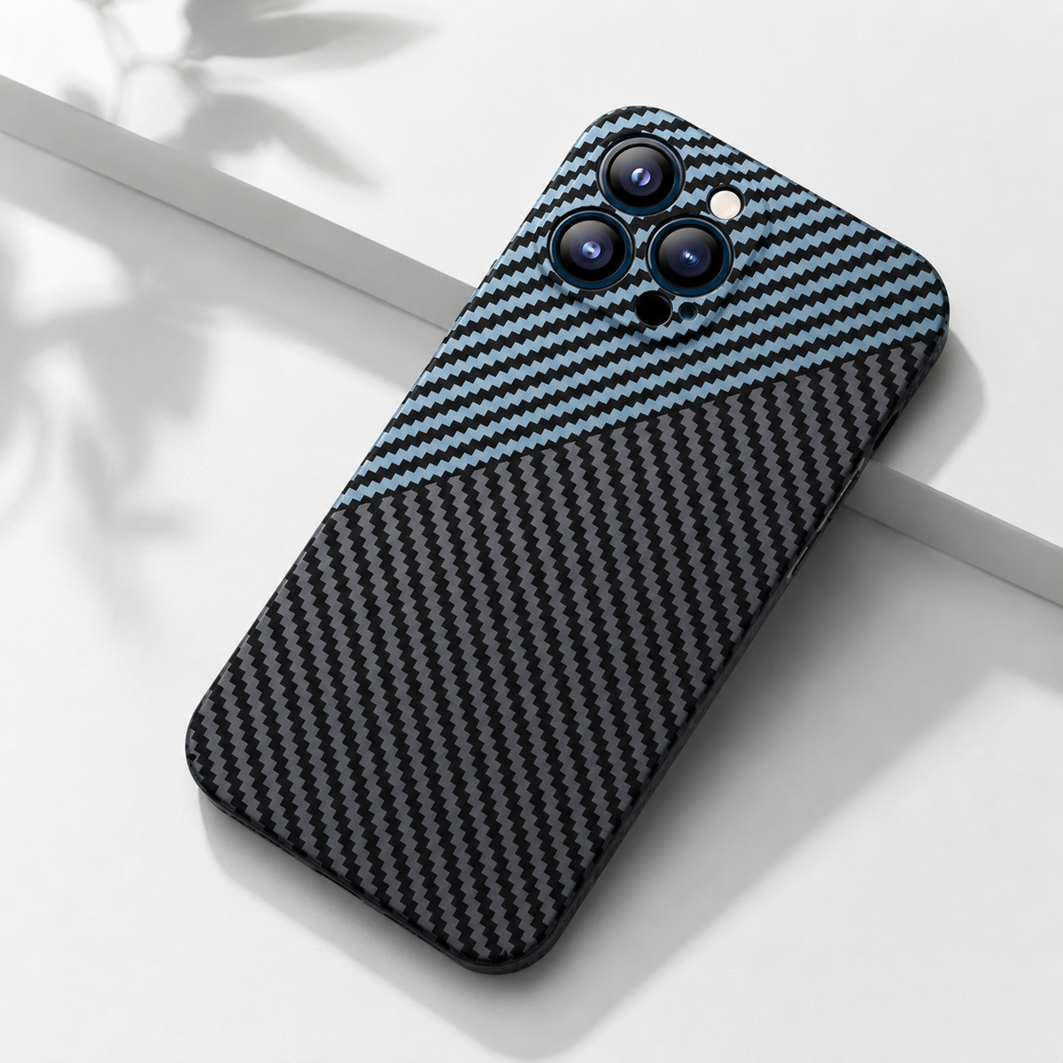 Premium iPhone Case Carbon Fiber Ultra Thin Matte Protective Cover Camera Lens Protection Anti Fingerprint Anti Scratch Lightweight Non Slip Slim