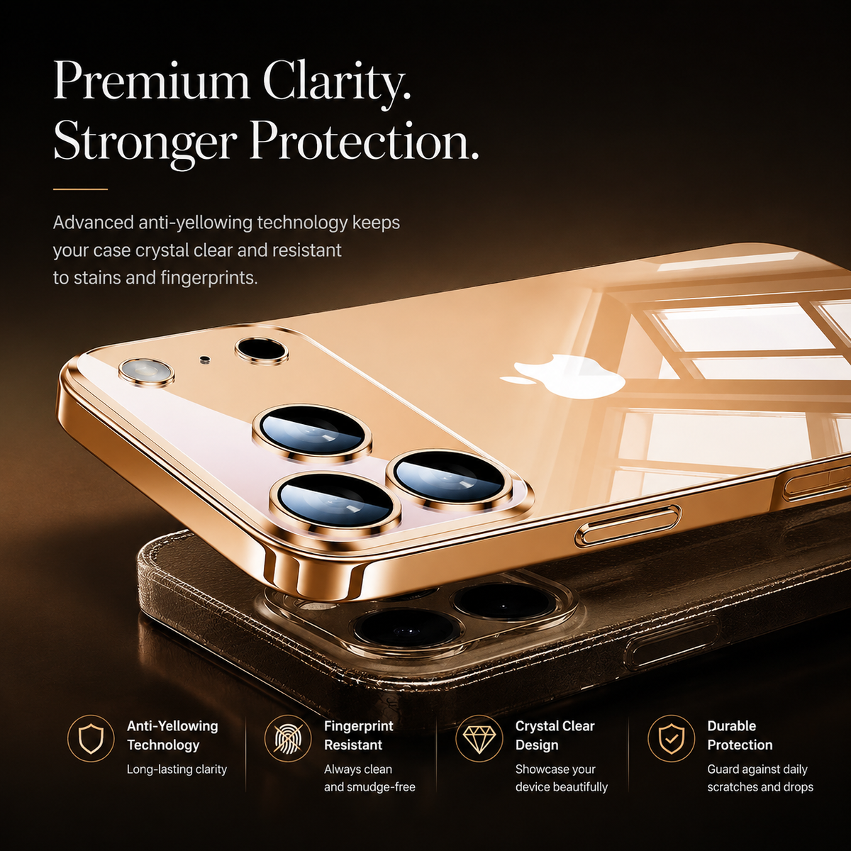 Premium iPhone Case Clear TPU Ultra Thin Protective Cover Camera Lens Protection Shockproof Anti Scratch Anti Fingerprint Transparent Slim Non Slip