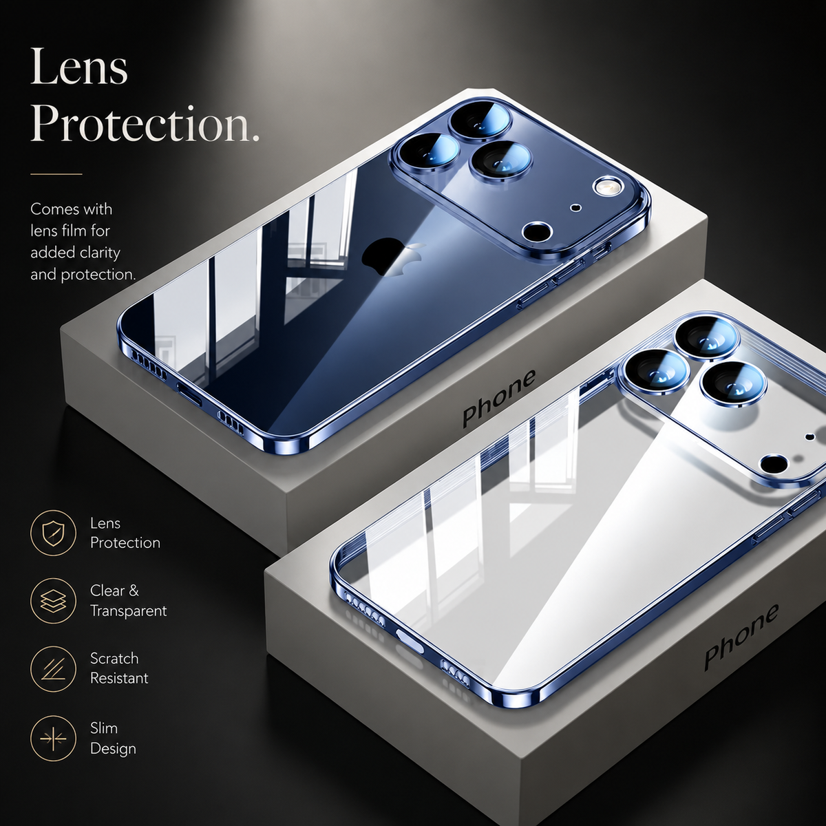 Premium iPhone Case Clear TPU Ultra Thin Protective Cover Camera Lens Protection Shockproof Anti Scratch Anti Fingerprint Transparent Slim Non Slip