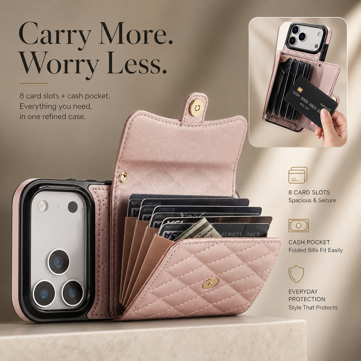 Premium iPhone Case Crossbody Leather Wallet Card Holder Coin Pocket Shoulder Strap Wrist Lanyard Shockproof Protective Cover Non Slip Secure Storage