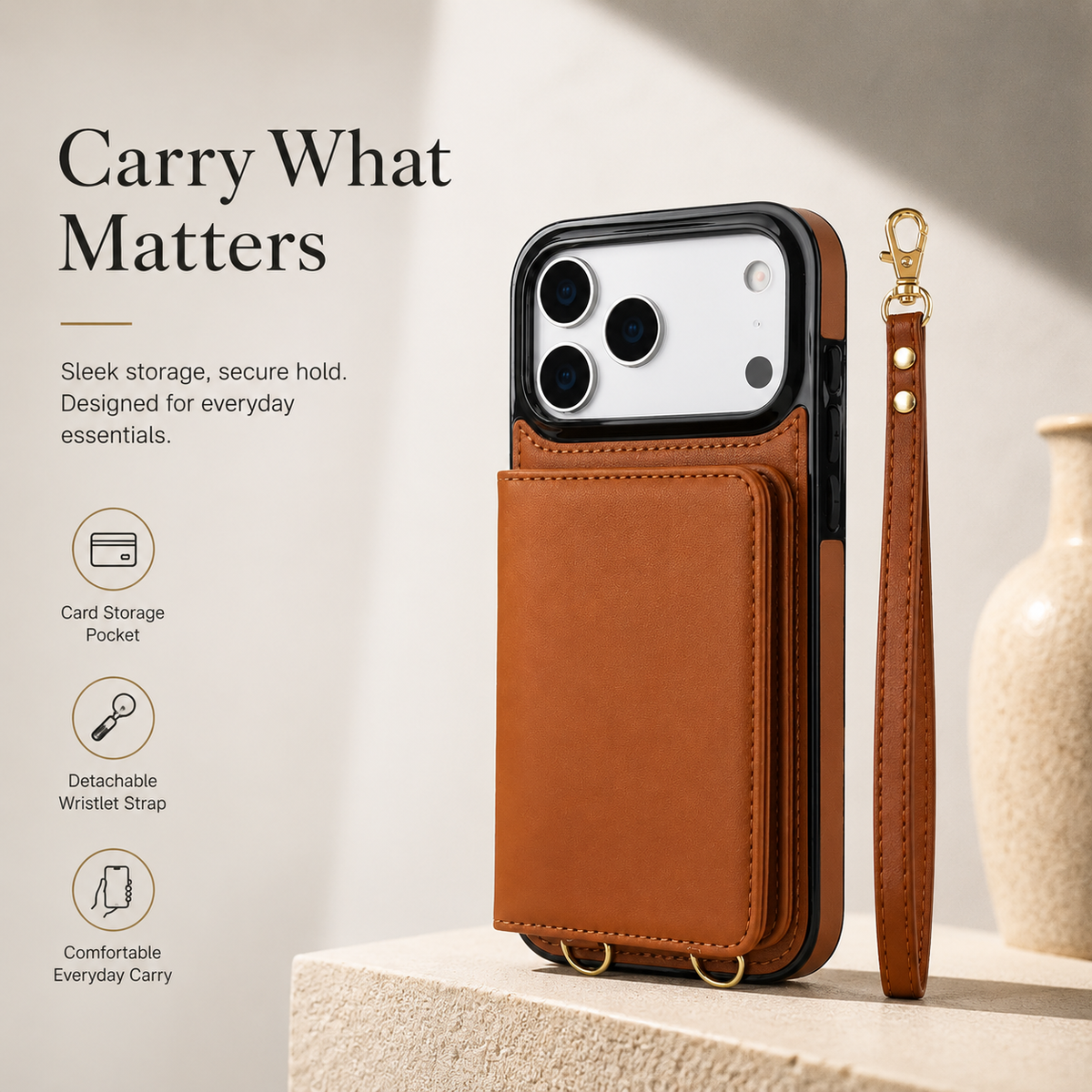 Premium iPhone Case Crossbody Leather Wallet RFID Card Holder Strap Pocket Kickstand Protective Flip Cover Shockproof Storage Phone Case