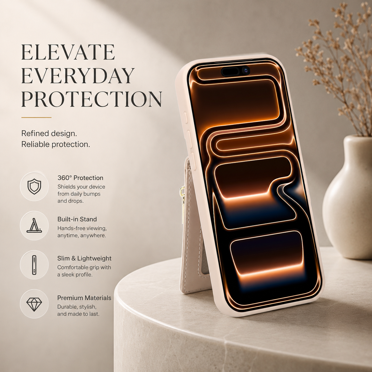 Premium iPhone Case Crossbody PU Leather Flip Wallet Card Holder Lanyard Stand Storage Shockproof Protective Cover Slim Travel Phone Case Design Cover