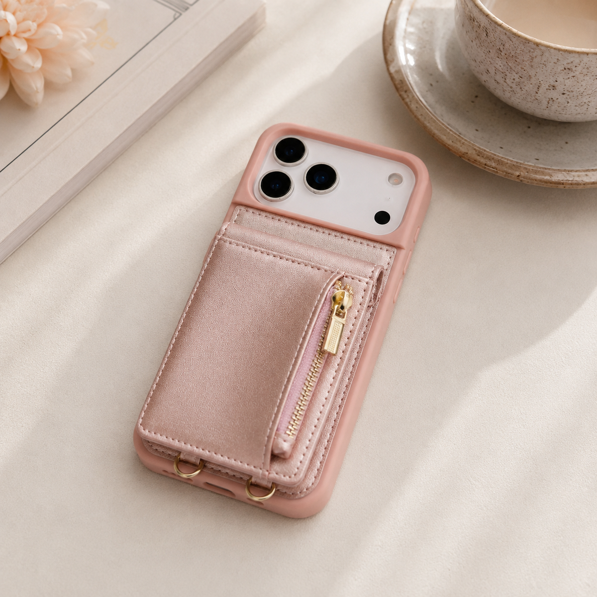 Premium iPhone Case Crossbody PU Leather Flip Wallet Card Holder Lanyard Stand Storage Shockproof Protective Cover Slim Travel Phone Case Design Cover