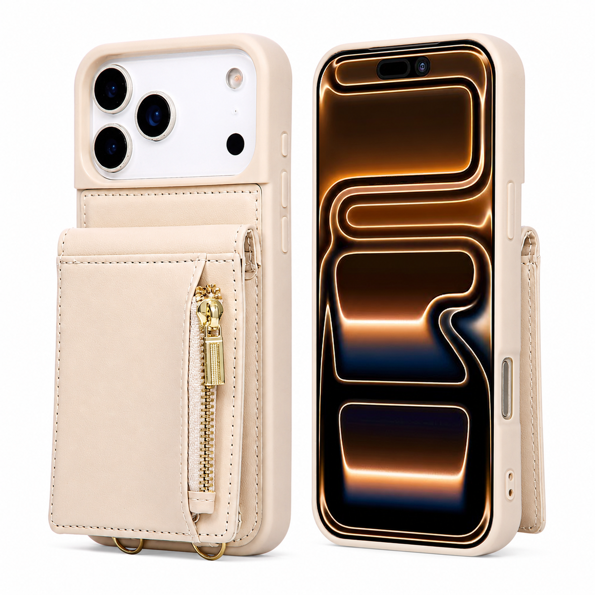 Premium iPhone Case Crossbody PU Leather Flip Wallet Card Holder Lanyard Stand Storage Shockproof Protective Cover Slim Travel Phone Case Design Cover