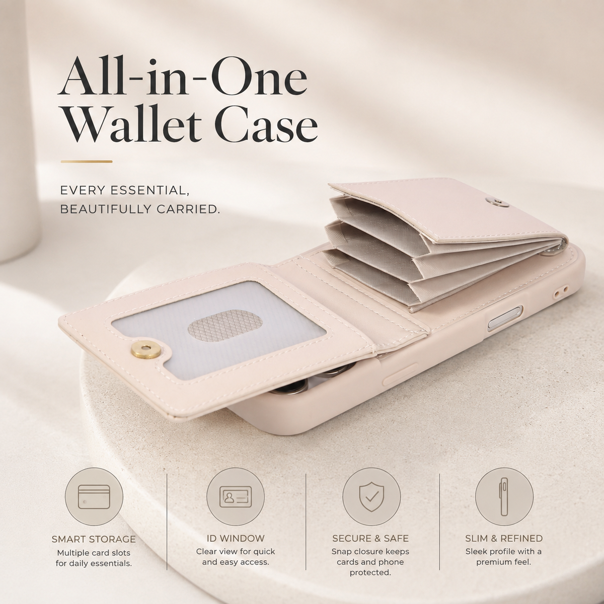 Premium iPhone Case Crossbody PU Leather Flip Wallet Card Holder Lanyard Stand Storage Shockproof Protective Cover Slim Travel Phone Case Design Cover