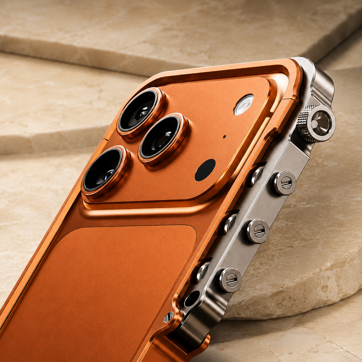 Premium iPhone Case Cyberpunk Aluminum Alloy Mechanical Bumper Shockproof Metal Frame Heavy Duty Drop Protection Camera Lens Guard Rugged Slim Design