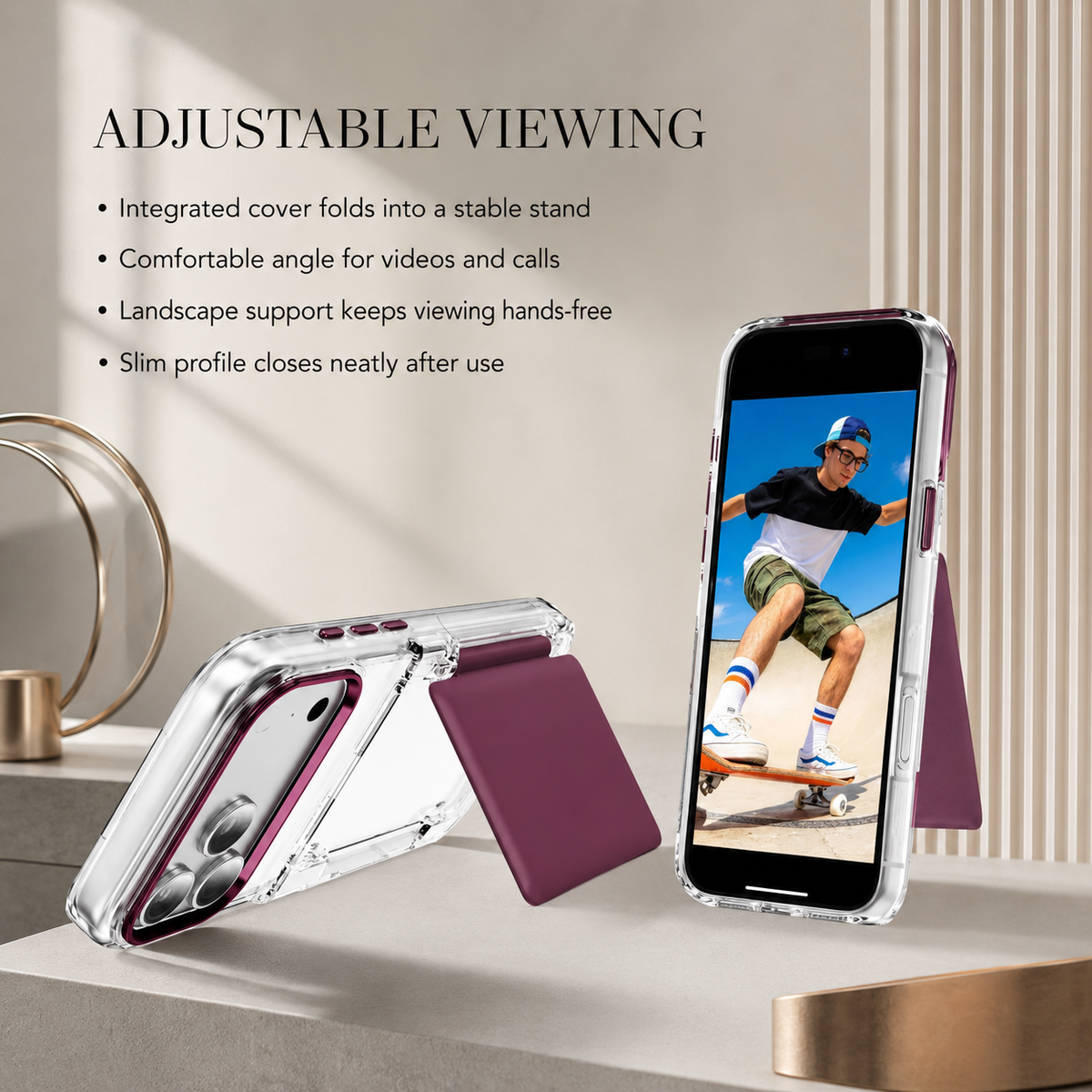 Premium iPhone Case Dual Card Slot Transparent Wallet Holder Shockproof Hard PC Anti Scratch Non Slip Lightweight Protective Back Cover Case Design