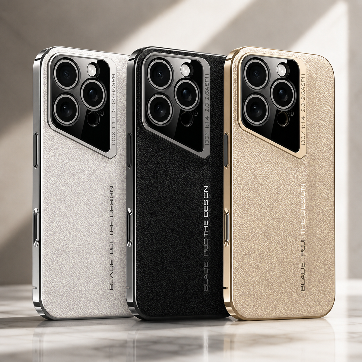 Premium iPhone Case Electroplated Genuine Leather Shockproof Protective Cover Hard Back Slim Design Camera Lens Protection Anti Slip Grip