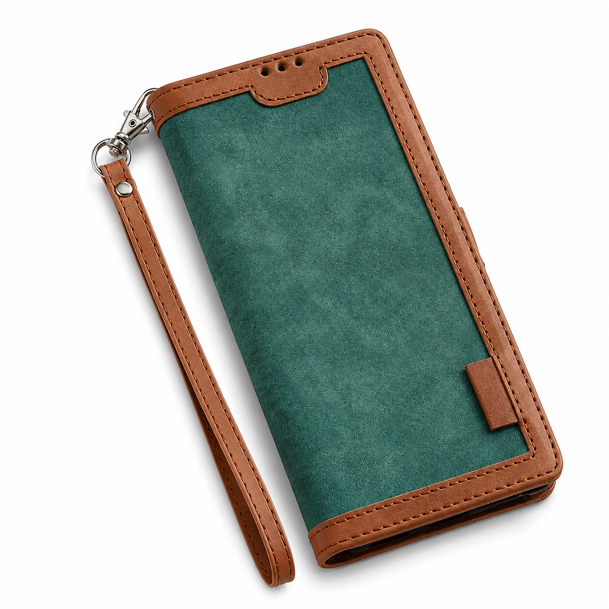 Premium iPhone Case Flip Wallet MagSafe Compatible Genuine Leather Magnetic Closure Card Holder Shockproof Protective Cover Camera Lens Protection Slim Design