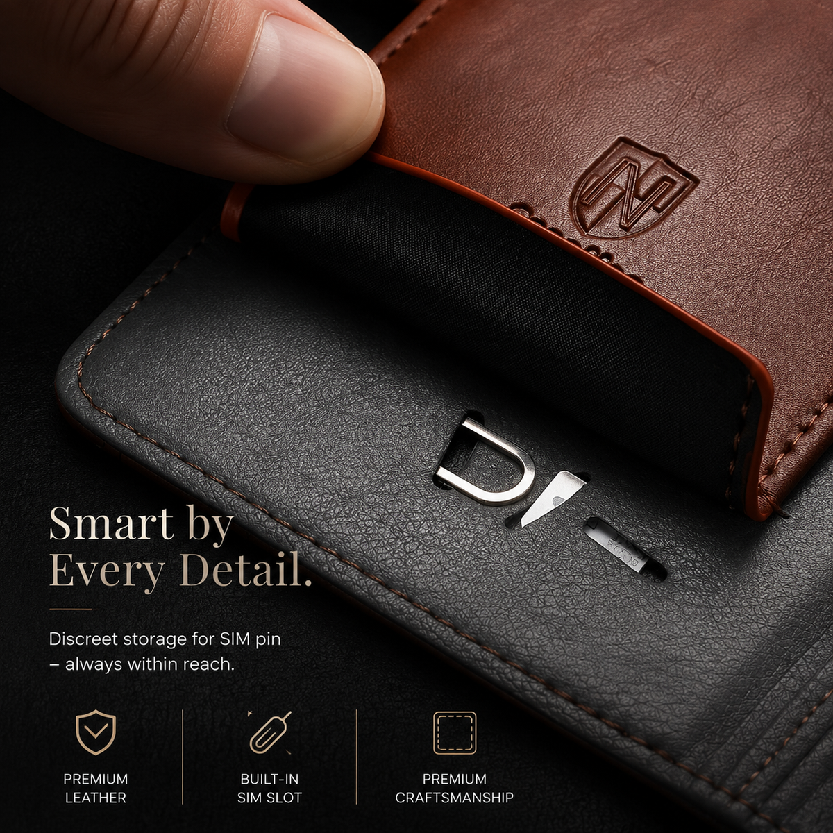 Premium iPhone Case Flip Wallet MagSafe Compatible Genuine Leather Magnetic Closure Card Holder Shockproof Protective Cover Camera Lens Protection Slim Design