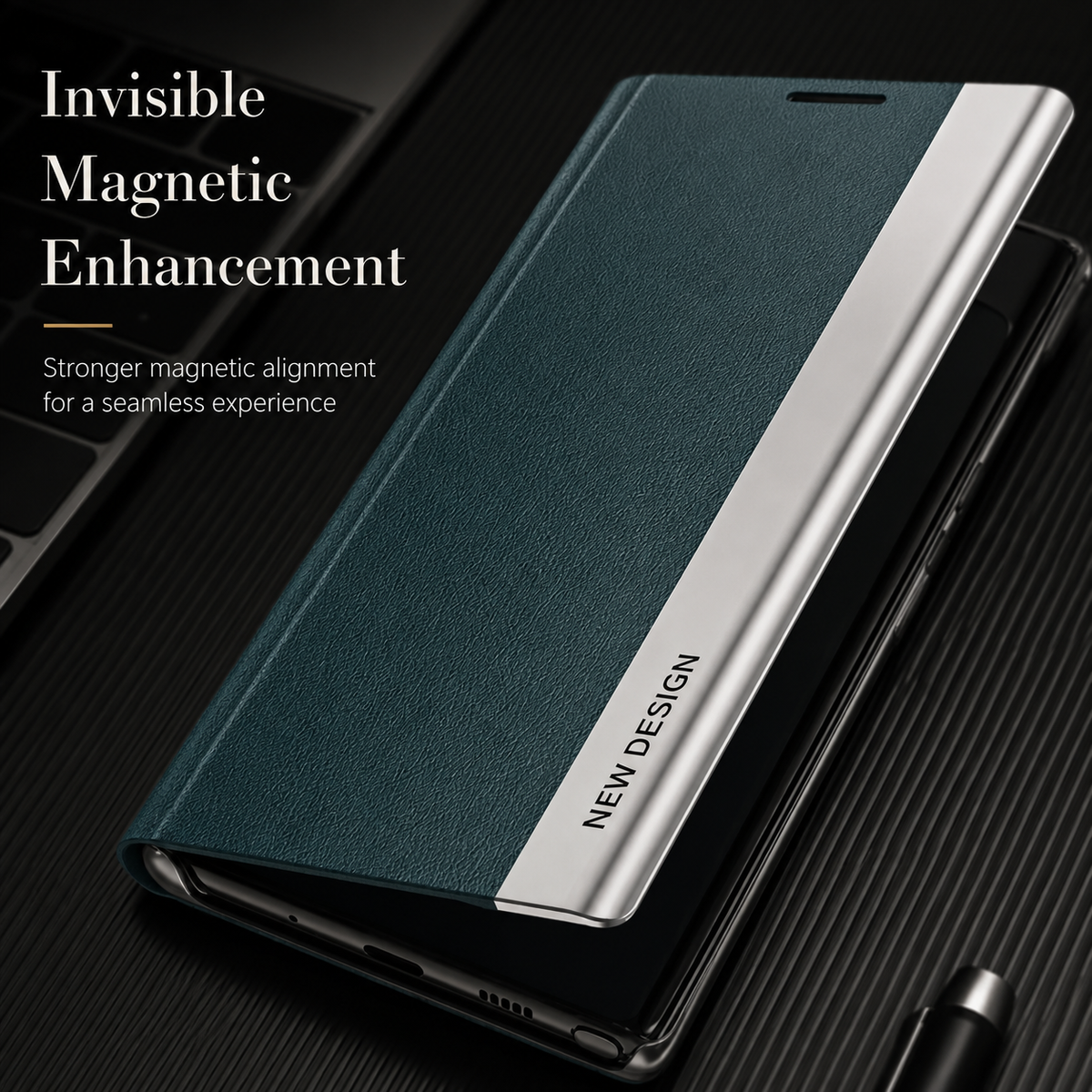 Premium iPhone Case Flip Wallet MagSafe Compatible Magnetic Shockproof Protective Cover Card Holder Stand Function Screen Protection Slim Design