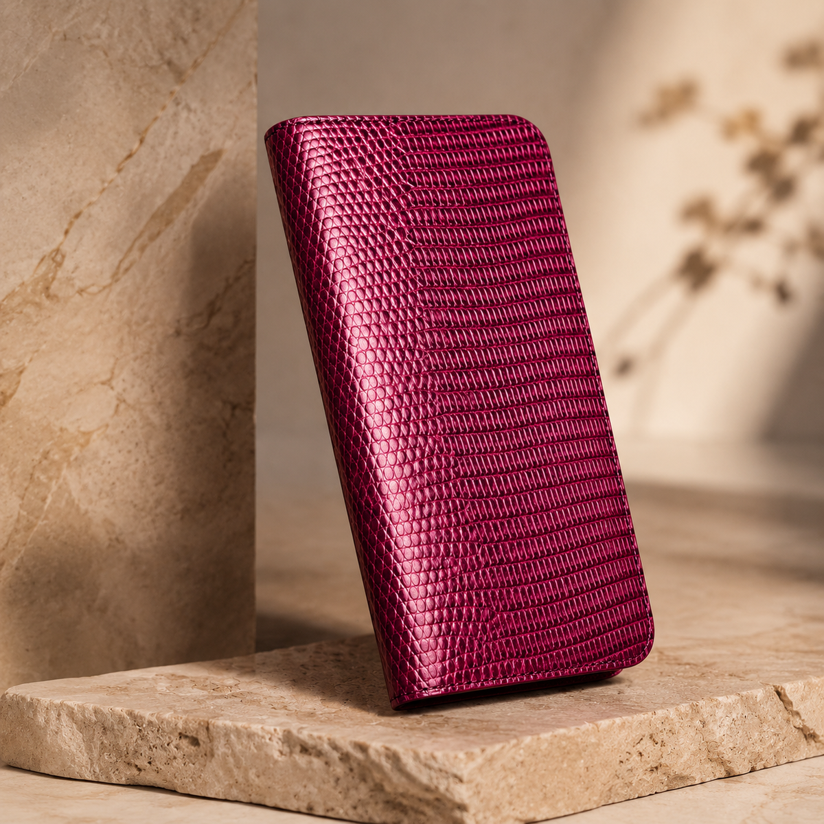 Premium iPhone Case Genuine Cowhide Leather Flip Cover Crocodile Grain Wallet Card Holder Shockproof Full Protection Slim Magnetic Closure Stand Design
