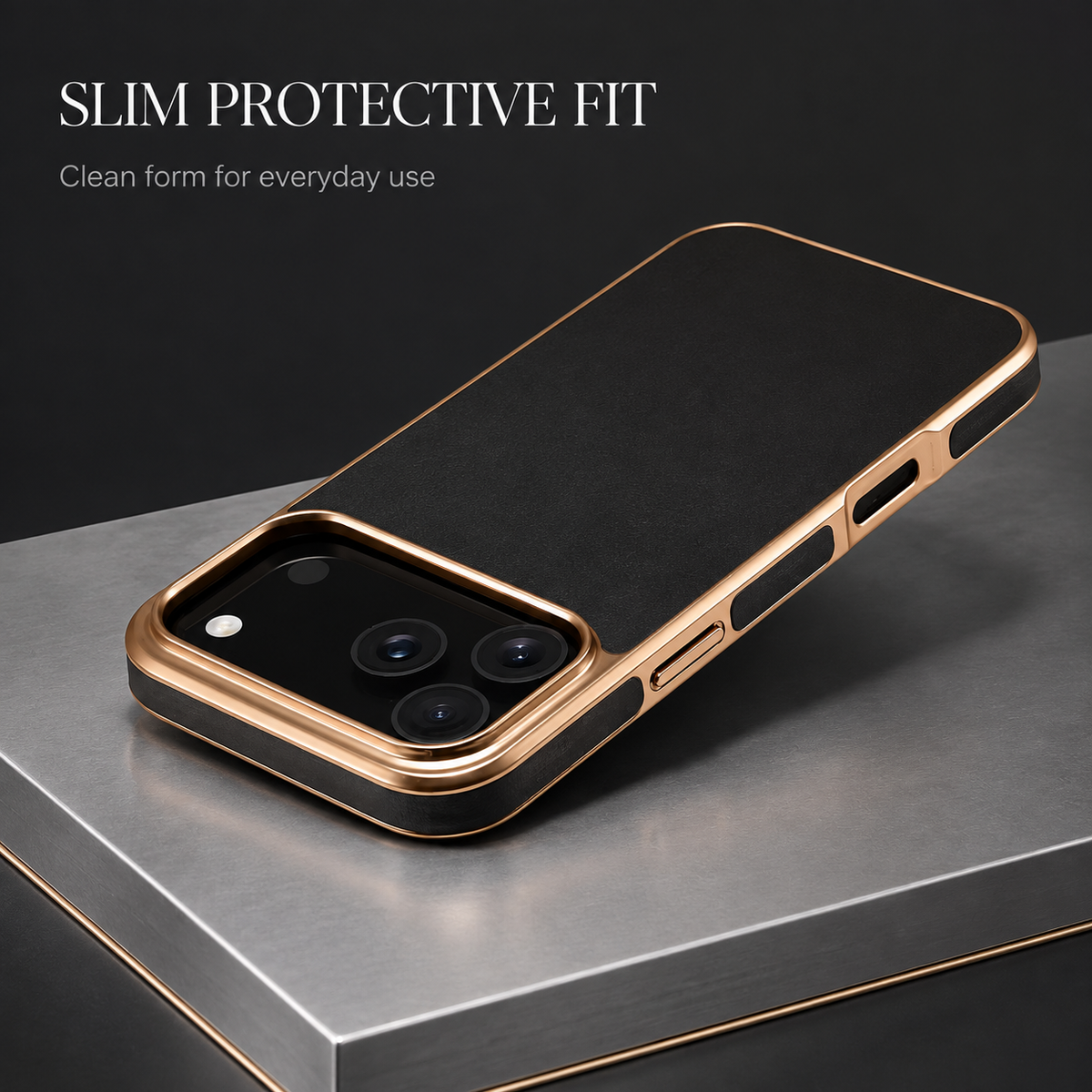 Premium iPhone Case Genuine Cowhide Leather Protective Cover Plated Edge Anti Scratch Non Slip Slim Lightweight Heat Resistant Soft Grip Full Coverage