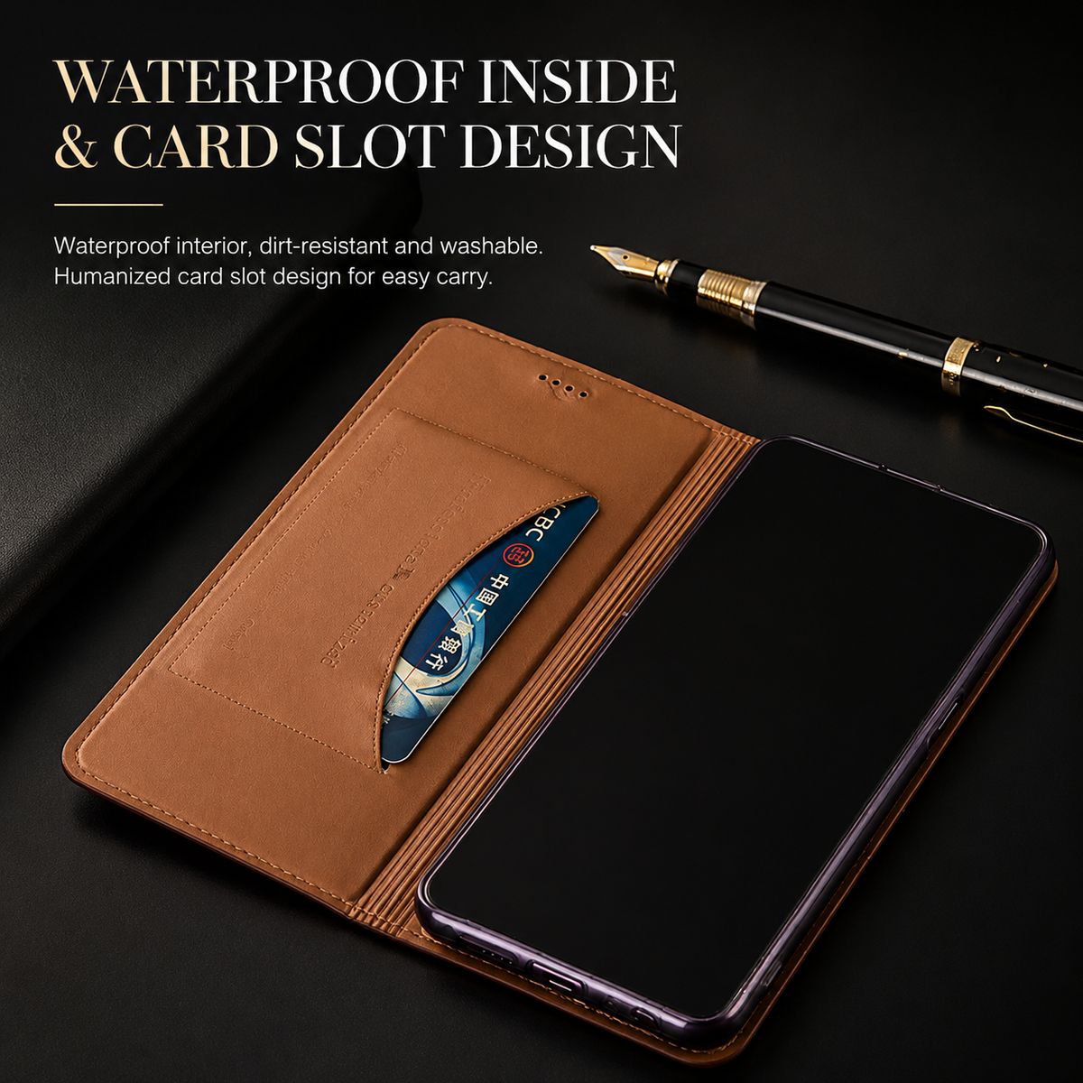 Premium iPhone Case Genuine Leather Flip Cover Crocodile Texture Wallet Card Holder Full Protection Anti Slip Shockproof Protective Case Secure Grip